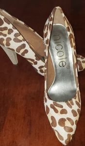 2 for$10 Nicole leather leopard heel.